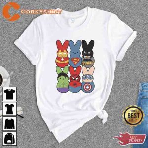 Easter Superhero Group Bunny Shirt1