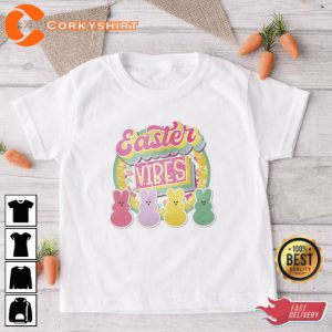 Easter Vibes Cute Bunny Lover Shirt Holiday Gift