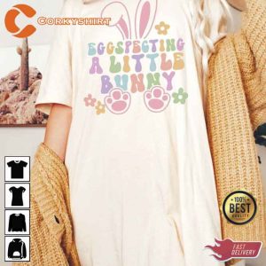 Eggspecting Maternity Bunny Funny Easter T-Shirt1