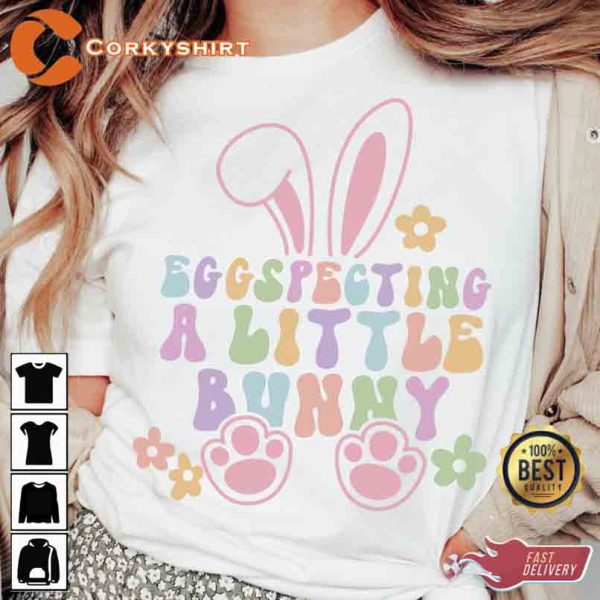 Eggspecting Maternity Easter Bunny Long Sleeve Shirt