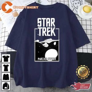 Enterprise Ncc 1701 Black And White Star Trek Fan Unisex T-Shirt