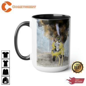 Firefighter This is the Life Two-Tone Coffee Mugs