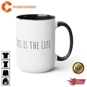 Firefighter This is the Life Two-Tone Coffee Mugs