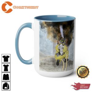 Firefighter This is the Life Two-Tone Coffee Mugs5