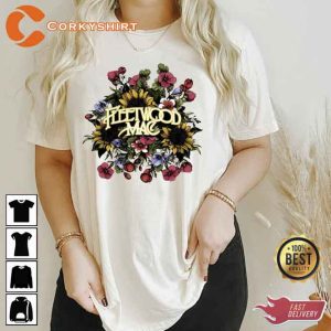 Fleetwood Mac Band Flower Crewneck T-shirt