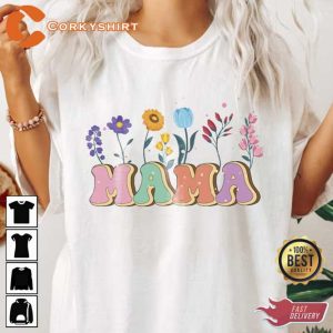 Floral Mama Mothers Day Tee Shirt