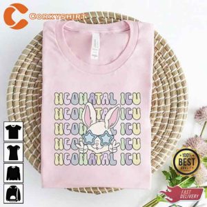 Funny Neonatal ICU Nurse Rn Tech Spring Easter Bunny Shirt3