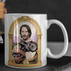 Funny Racing Saint Keanu Reeves Ceramic Coffee Mug
