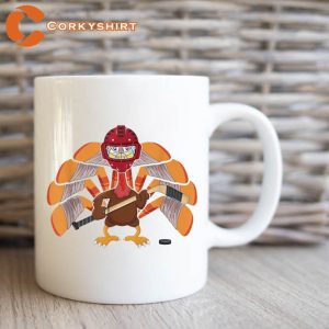 Funny Thanksgiving Hockey Turkey Mug