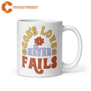 Gods Love Never Fails Hot Coffee Mug Printing (1)