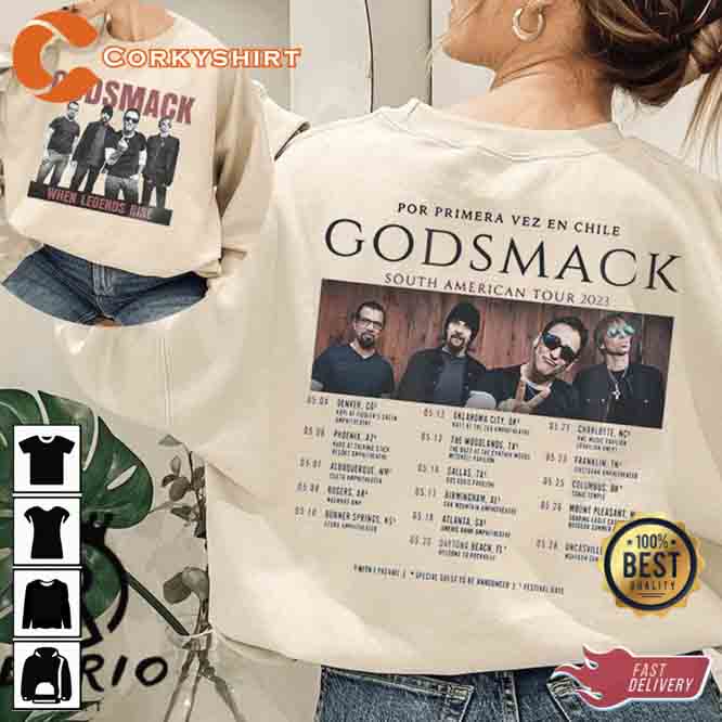 Godsmack When Legends Rise Tour 2023 T-Shirt