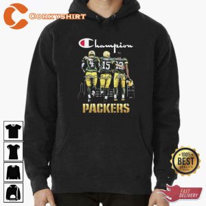 Green Bay Packers Champion Brett Favre Bart Starr And Aaron Rodgers Unisex T-Shirt