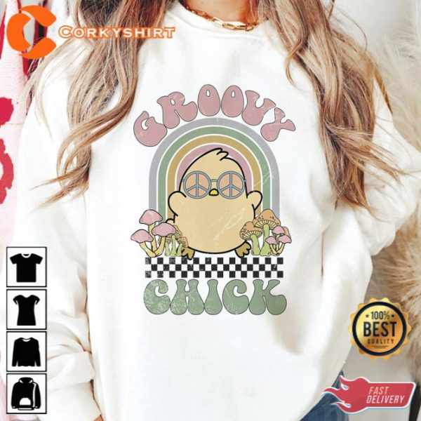 Groovy Chick Easter Shirt Holiday Gift