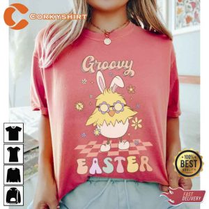 Groovy Easter Funny Peeps Oh For Peeps Sake T-Shirt (2)
