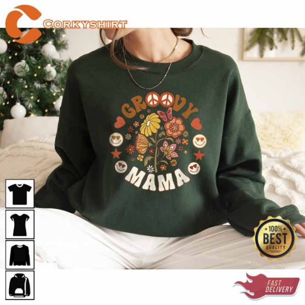 Groovy Mama Happy Mother Day Gift for Holiday Unisex T-Shirt