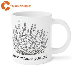 Grow Where Planted Lavender Bespoke Mug