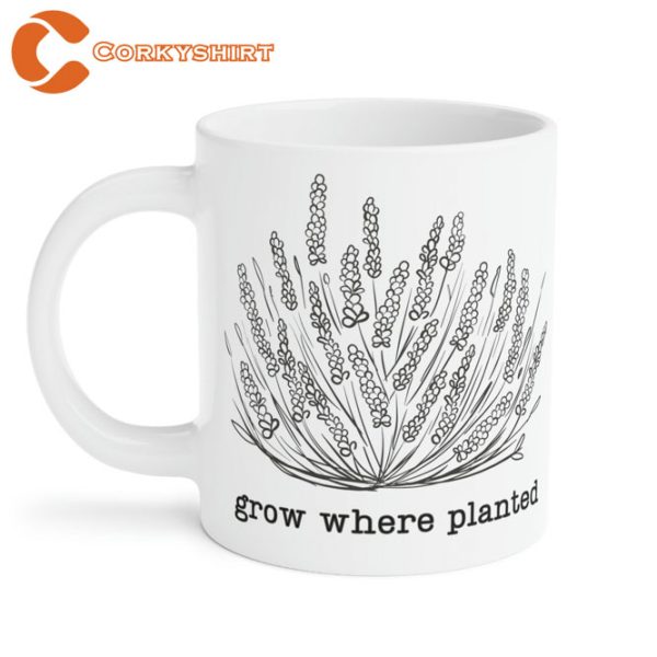 Grow Where Planted Lavender Bespoke Mug