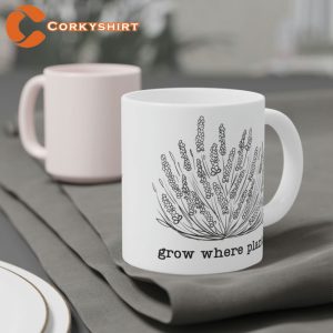 Grow Where Planted Lavender Bespoke Mug