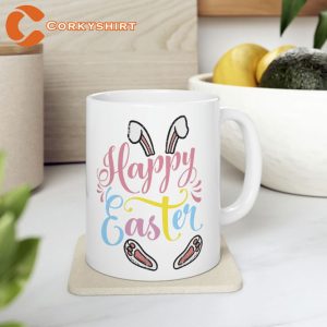 Happy Easter Bunny Rabbit Face Funny Easter Day Mug