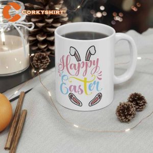 Happy Easter Bunny Rabbit Face Funny Easter Day Mug