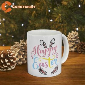 Happy Easter Bunny Rabbit Face Funny Easter Day Mug