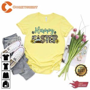 Happy Easter Bunny Sunflower Unisex Shirt3