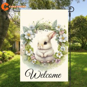 Happy Easter Bunny Welcome Garden Flag