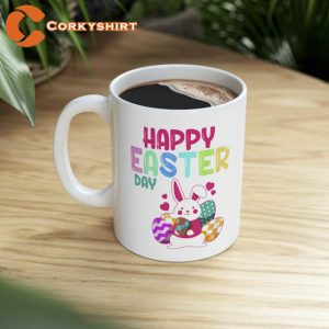 Happy Easter Day Bunny Spring Gnome Easter Egg Hunting Mug