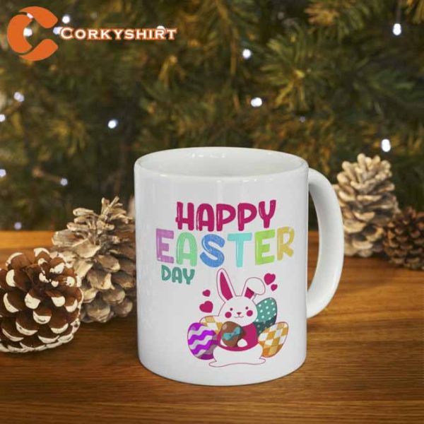 Happy Easter Day Bunny Spring Gnome Easter Egg Hunting Mug