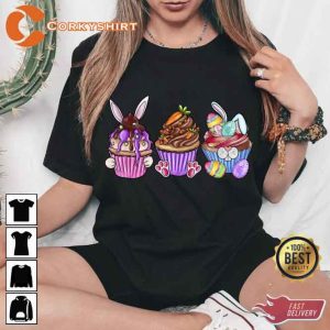 Happy Easter Day Cupcake Shirt2