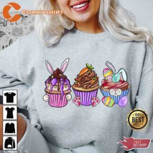 Happy Easter Day Cupcake Shirt4
