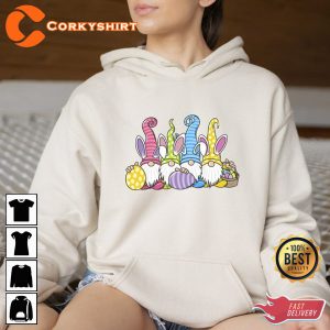 Happy Easter Gnomes Cute Bunny Hoodie1