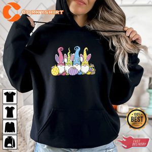 Happy Easter Gnomes Cute Bunny Hoodie2