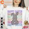 Happy Easter Stacked Cheetah Leopard Bunny Rabbit Shirt