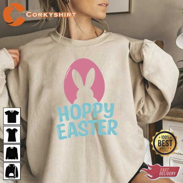 Happy Hoppy Easter Unisex Printed T-shirt