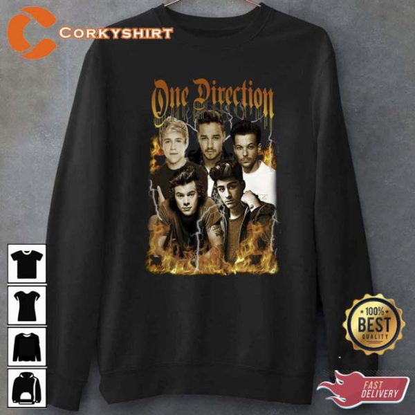 Heavy Metal Direction One Direction Bootleg Vintage 90s T-Shirt