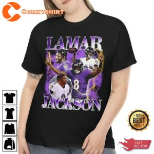 Heisman Lamar Jackson Baltimore Ravens Football Unisex T-Shirt (4)