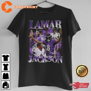 Heisman Lamar Jackson Baltimore Ravens Football Unisex T-Shirt (5)