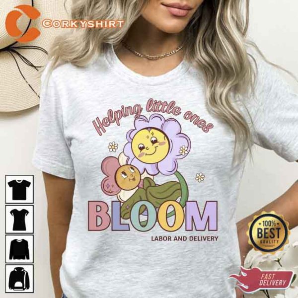 Helping Little One Bloom Labor And  Delivery Easter Unisex T-shirt