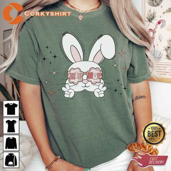 Hip Hop Easter Bunny With Glasses Shirt