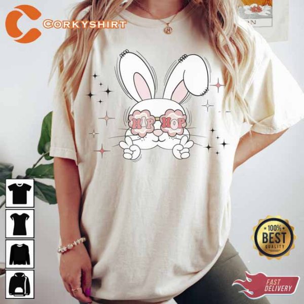 Hip Hop Easter Bunny With Glasses Shirt