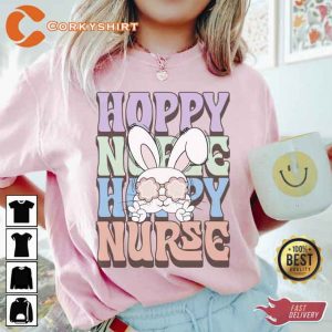 Hoppy Nurse Hoppy Nurse Easter T-shirt1
