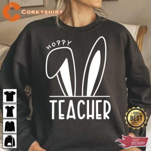 Hoppy Teacher Happy Easter Unisex T-shirt