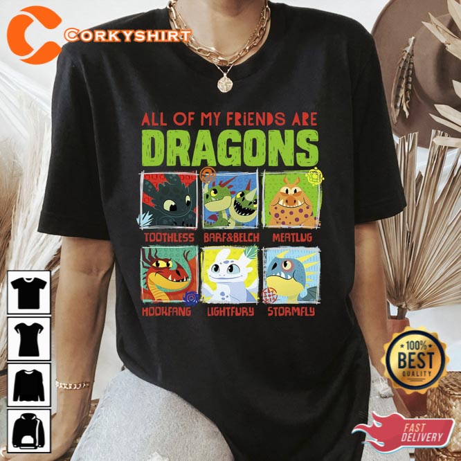 How To Train Your Dragon 3 Hidden World Dragon Friends T-Shirt 1