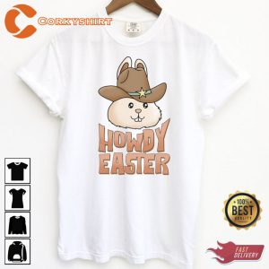 Howdy Easter Comfort Colors Western Easter Tee Shirt4
