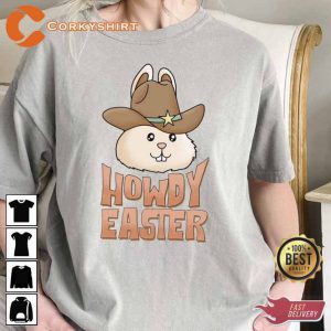 Howdy Easter Comfort Colors Western Easter Tee Shirt5