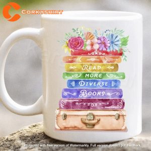 I Love To Read Floral Book Mug