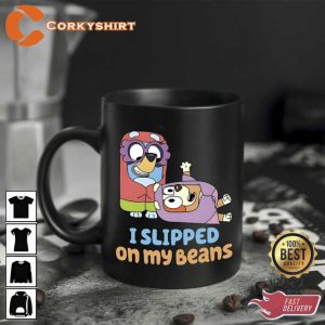 I Slipped On My Beans Blue Birthday Mug