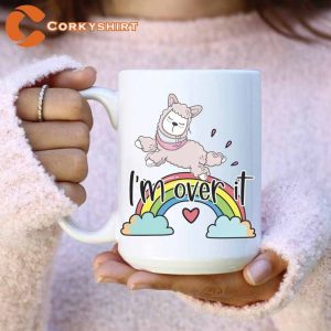 I'm Over It Llama Cute Funny Coffee Mug