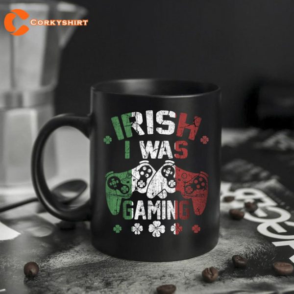 Irish I Was Gaming Funny St Patricks Day Gamer Adult Mug